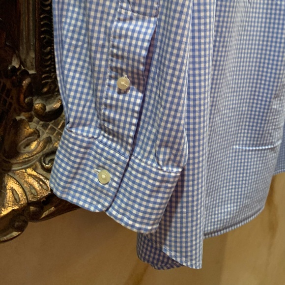 Polo men blue check dress shirt men’s size 2XB XXL - Picture 9 of 17